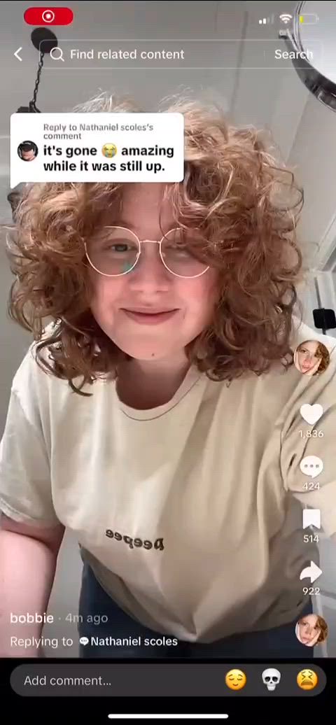 Big Tits Boobs Curly Hair Flashing Glasses Homemade Huge Tits Natural Tits TikTok Titty Drop Porn GIF by populardick