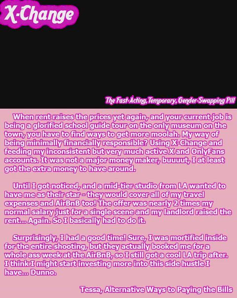 Tessa, Alternative Ways to Pay the Bills