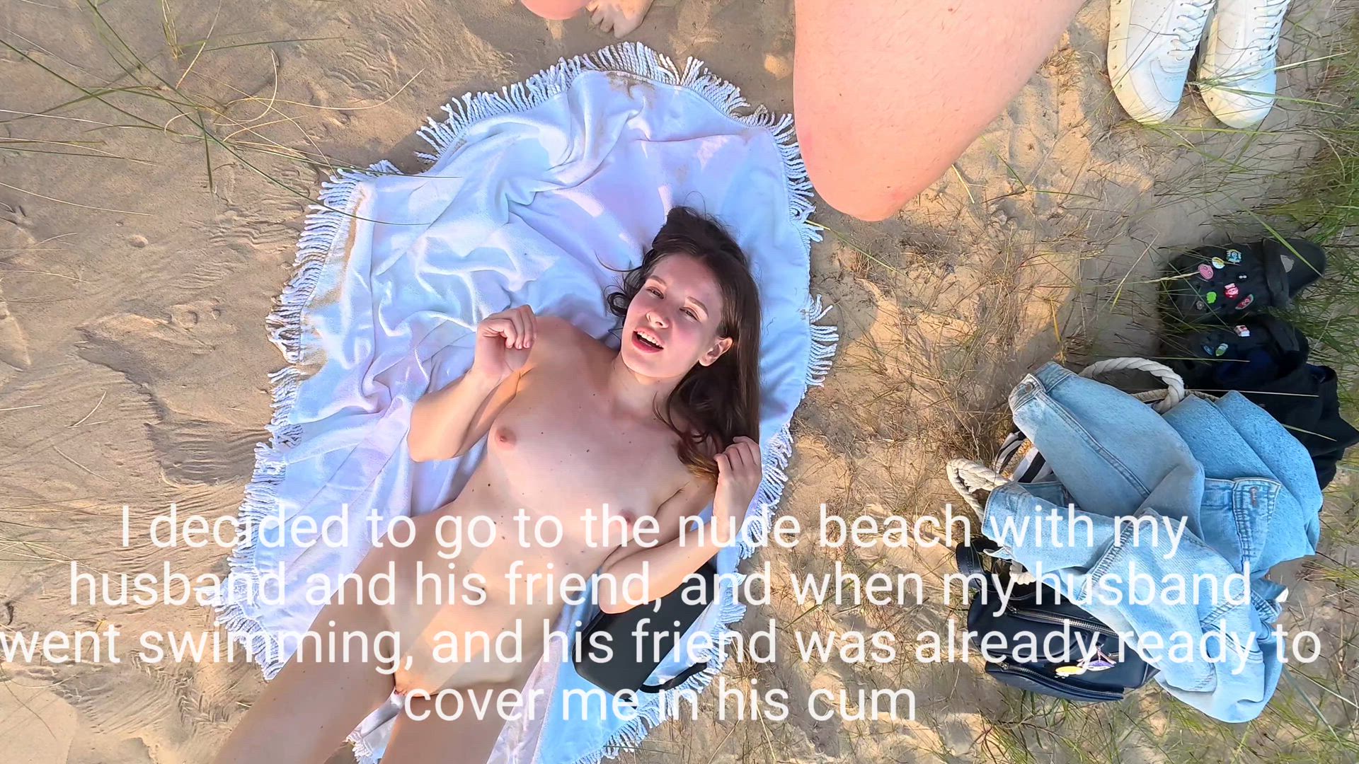 Amateur, Caption, Cumshot, OnlyFans, Outdoor, Public