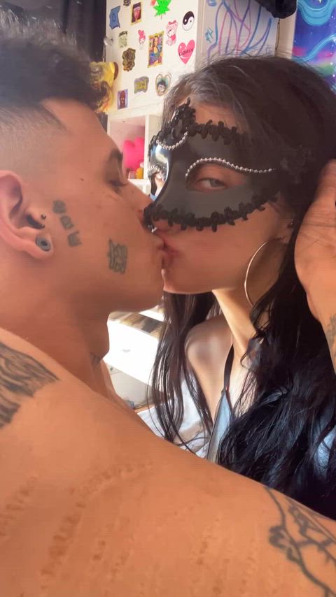 Do you like passionate, real kisses? I love it when tongues meet and kisses feel so wet