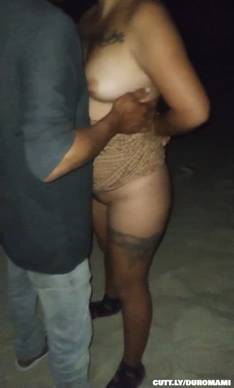 Amateur Beach Cuckold Groping Hotwife Latina Public Standing Doggy Stranger r/ExposedToStrangers Porn GIF by duromami