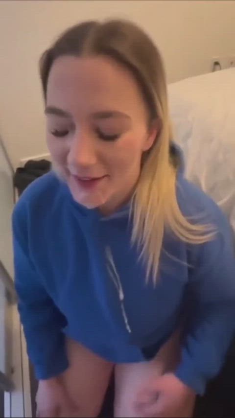 Amateur Big Dick Blonde Blowjob Cum Cum In Mouth Cumshot Cute Interracial Porn GIF by jeffpitch