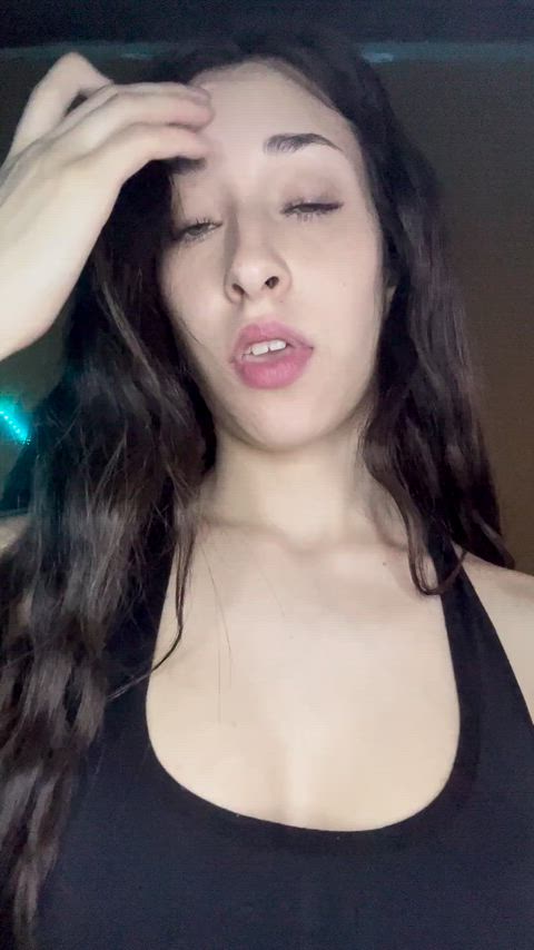 This tiny top has my nipples begging for attention...
