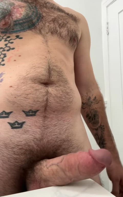 What would you do if you walked in on your dad playing with his thick cock