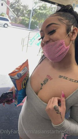 Asian Big Tits Boobs Caught Flashing OnlyFans Public Tits r/CaughtPublic Porn GIF by populardick