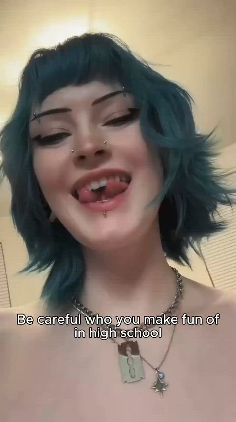 Look what the shy girl turned into