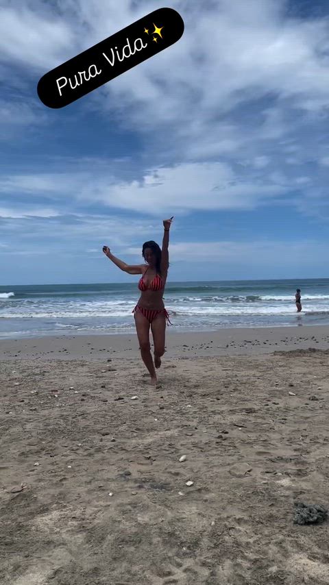 Bikini Bouncing Tits Celebrity Porn GIF by internet_is