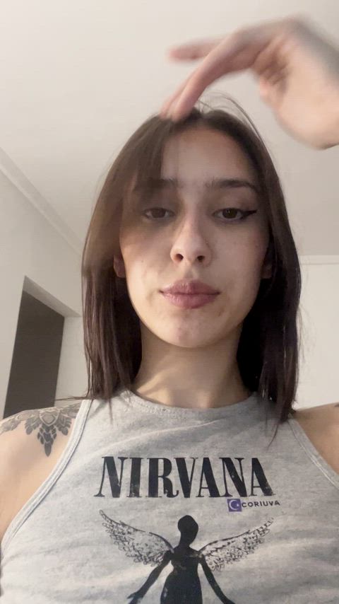 my tiny pierced emo tits