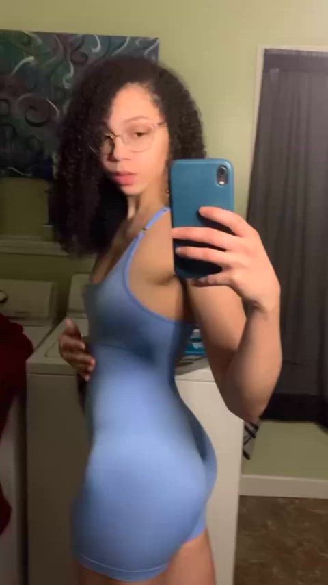 My ass gives you a reason to wake up with a smile on your face. You never knew a young, beautiful, black Goddess with a bubble butt would control your every waking thought…but here you are 😇