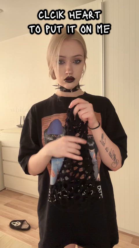 Big Tits Blonde Cute Dirty Blonde Egirl Findom Fishnet Goth Tits punk Porn GIF by whitebat