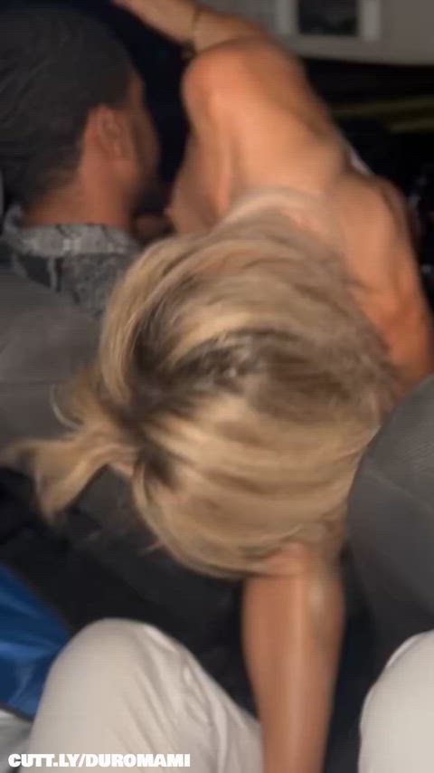 Amateur BBC Blonde Car Sex Cuckold Hotwife Interracial Public Riding Sharing Porn GIF by duromami