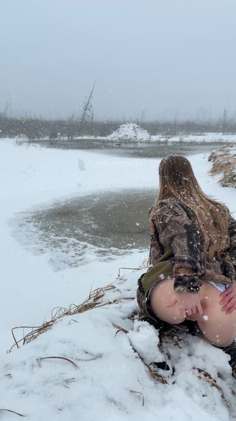 Slutty MILF in a Winter Wonderland.