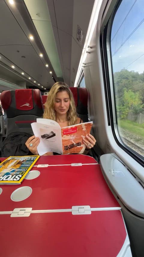 slutty girl on a train