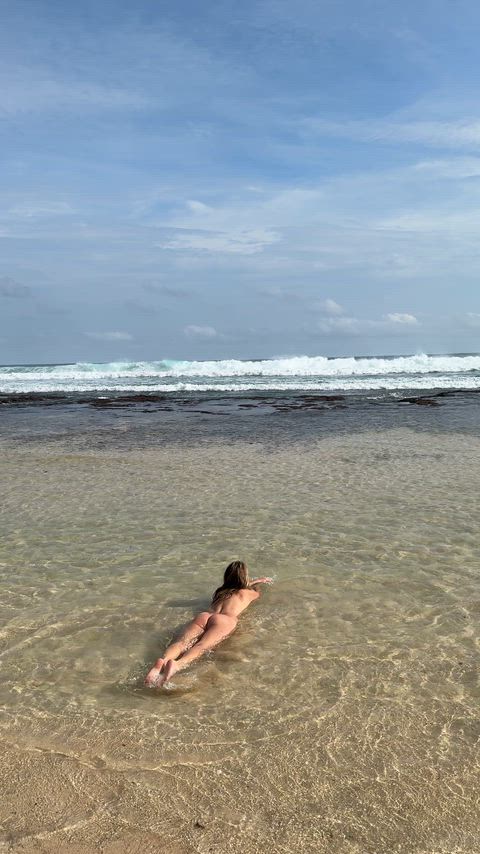 Ass Beach Big Tits Exhibitionism Naked Nude OnlyFans Outdoor Public Teen Porn GIF by sandra_hot