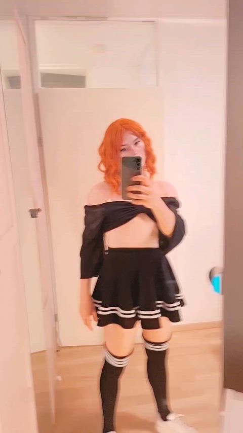 Dancing and showing my butt in a cute skirt! 😍