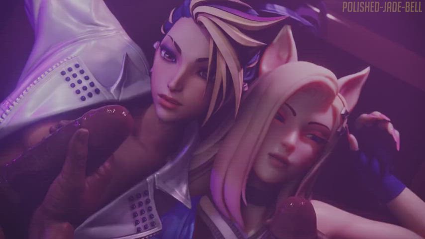 Akali and Ahri get facials (polished-jade-bell)
