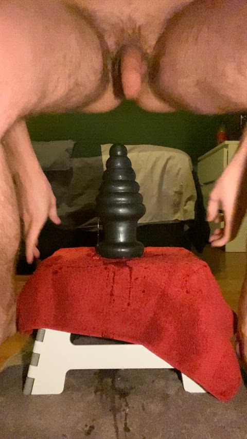Stretching my hole on the Bombshell Destroyer plug