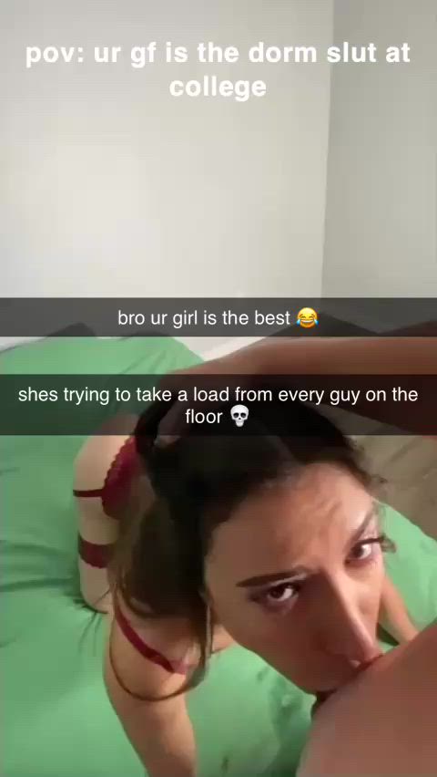 your girlfriend's trying to break a record 🤣