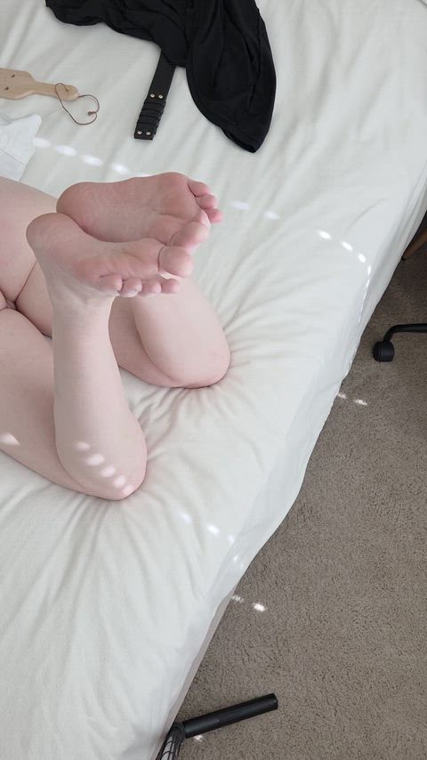 Ashly's feet were feeling neglected so I gave them some attention. We rolled dice to see how many hits and she counted them out. (part 3)