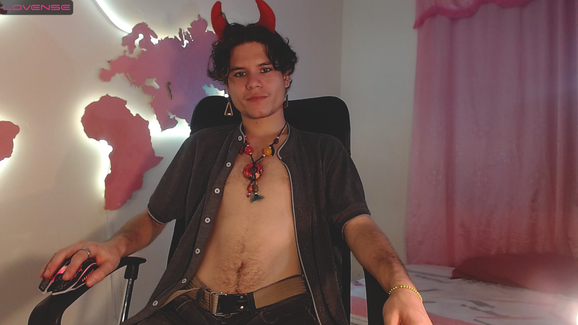 Male christmas cosplay exhibitionist