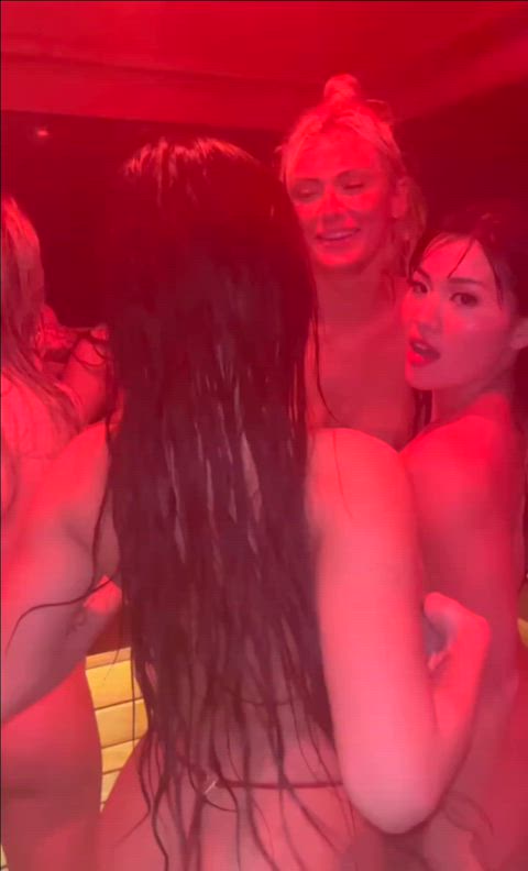 Amateur Asian Big Tits Fake Tits Group Sex Homemade Lesbian Lesbians Orgy Sucking Tits Porn GIF by populardick