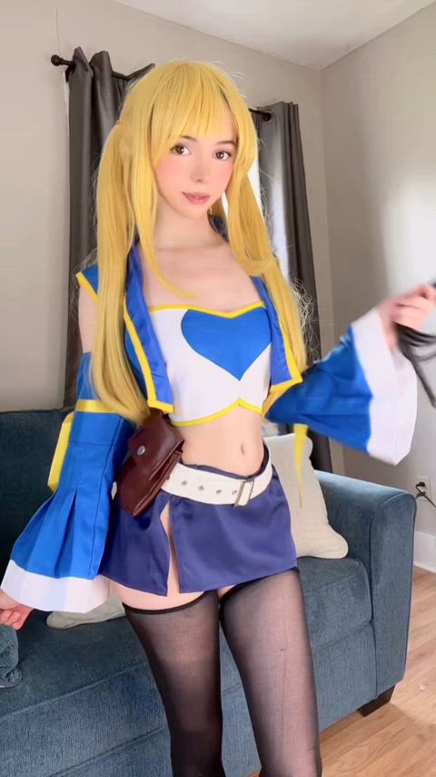 18 Years Old Asian Blonde Cosplay OnlyFans Petite Rule34 Small Tits Solo Teen Porn GIF by miamiaof
