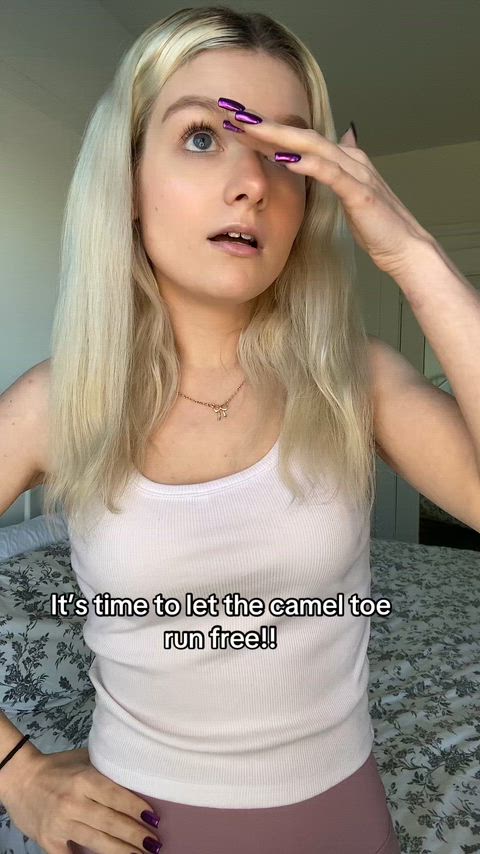 Amateur Babe Blonde Camel Toe Cute Non-nude Petite Pussy Solo Porn GIF by jeffpitch