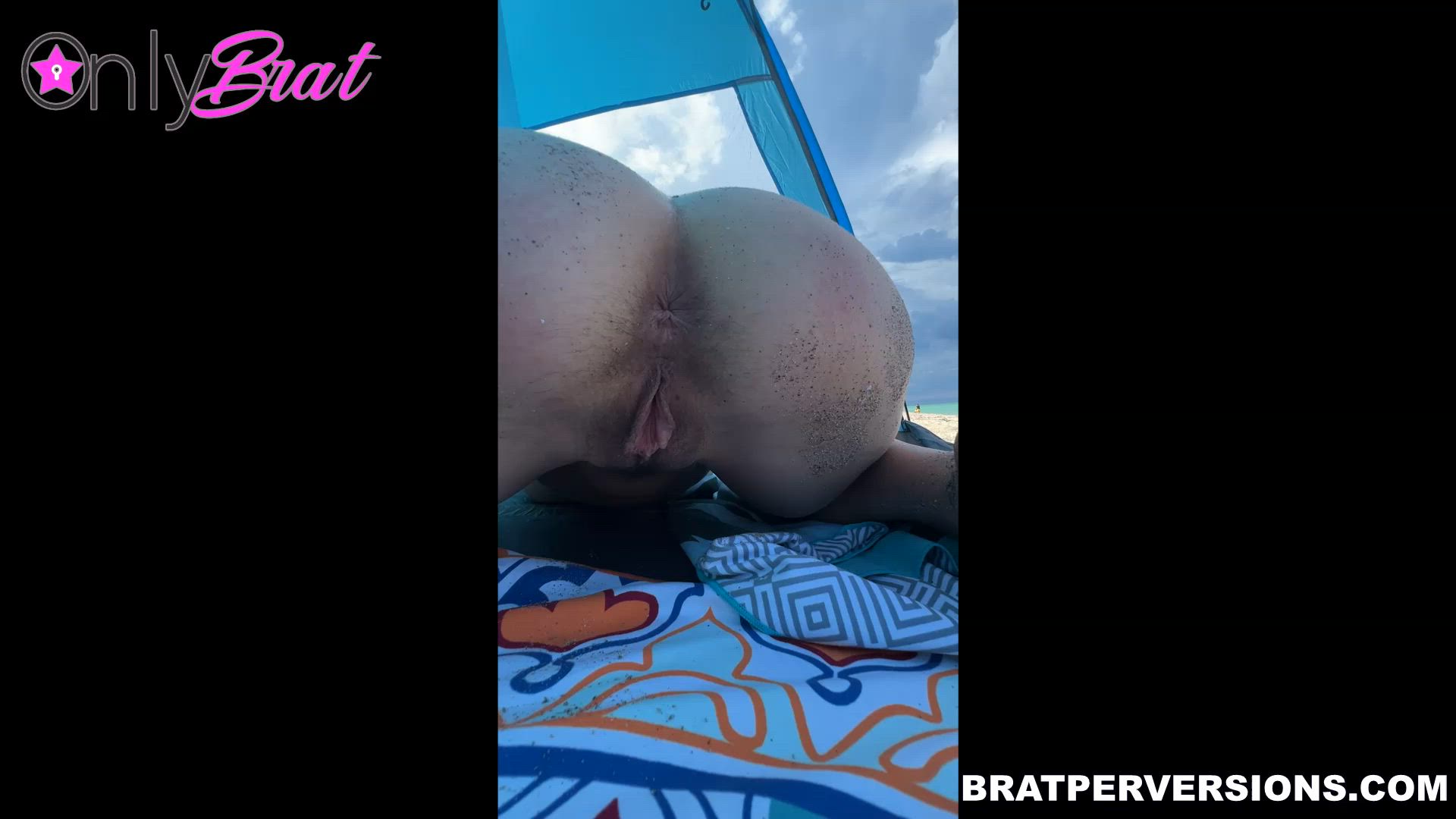 Hairy Asshole and Pussy exposed in public