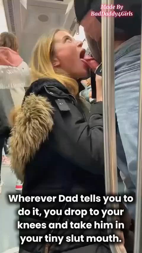 A good daughter knows her place. Good girl, Daddy is so proud of you!