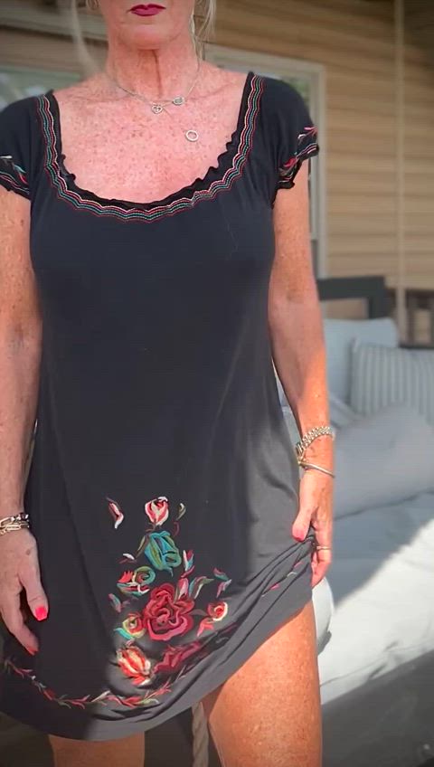 Stripping in the sun