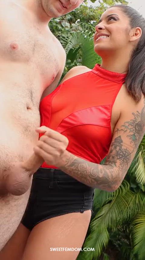 Cock Edging Femdom Handjob Jerk Off Porn GIF by adultprime