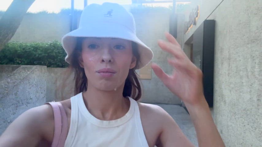 I did a cum walk through the park