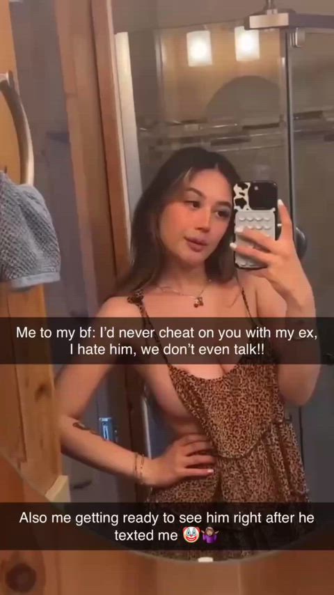 Girls love those unexpected texts from their ex - that moment when they’re about to do something bad, yet so damn hot.