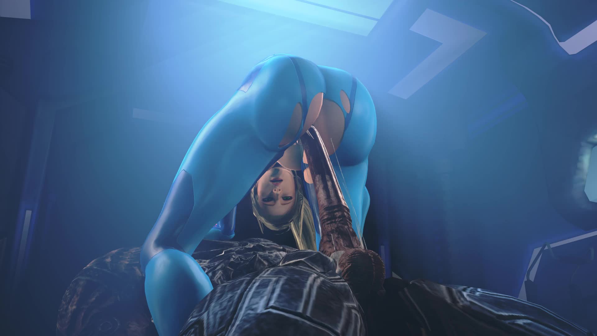 Zero Suit Samus taking it