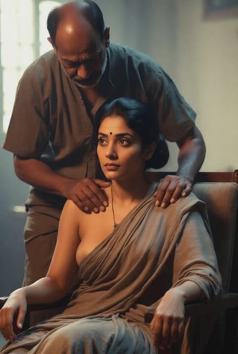 Getting massaged by naukar