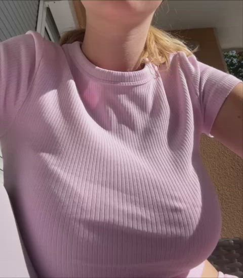 revealing my naturally massive boobs