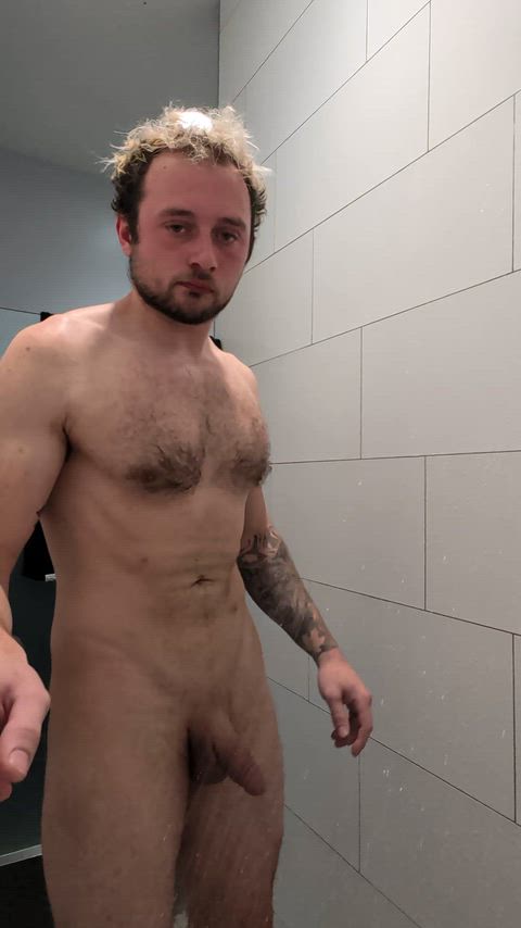 Pissing in the gym showers