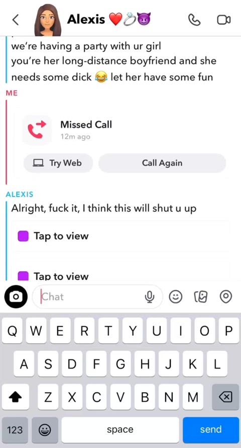 POV: You’re getting snaps from your girlfriend straight from her college weekend. Just let her have some fun!