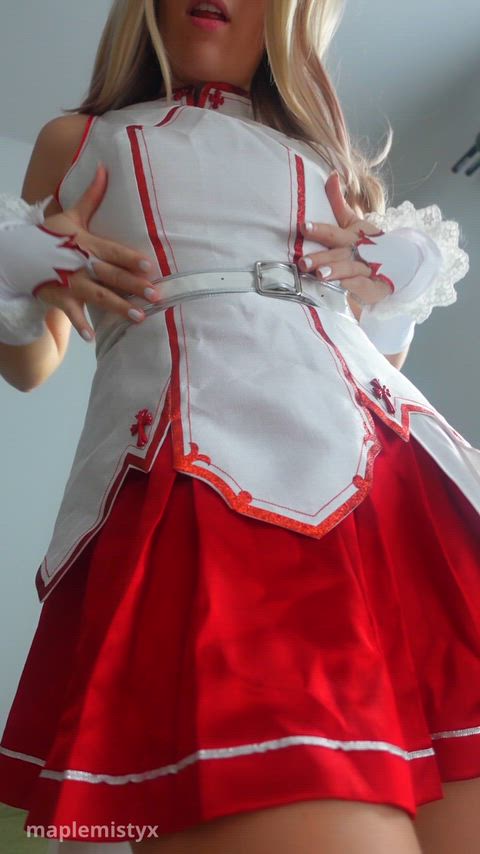 Asuna upskirt view (maplemistyx) [Sword Art Online]