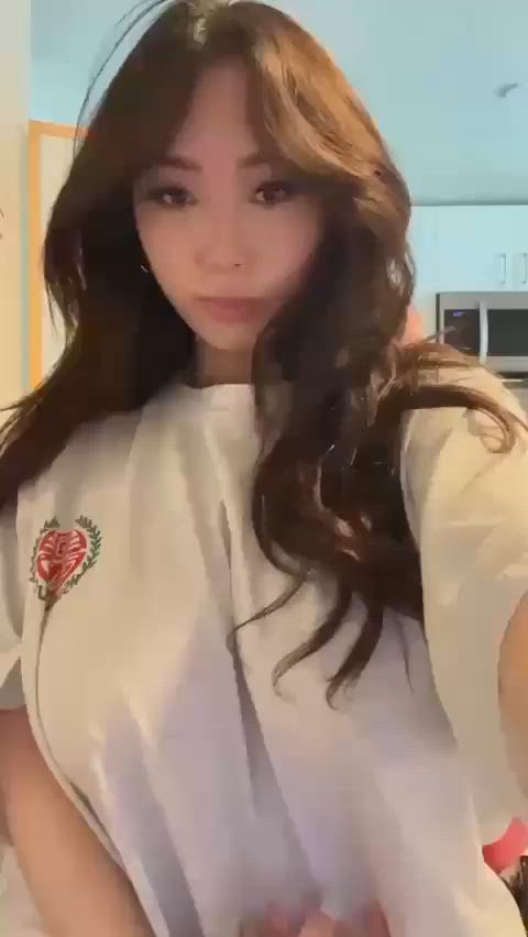 Amateur Asian Big Tits Boobs Brunette Cute Homemade Natural Tits Tits Titty Drop Porn GIF by populardick