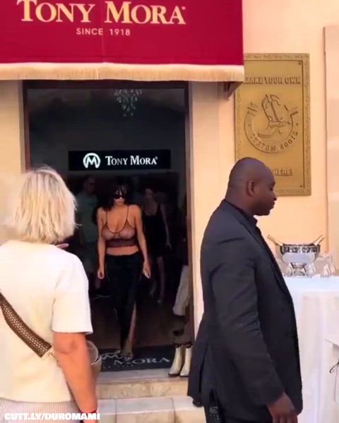 Big Tits Celebrity Exhibitionist Public See Through Clothing Sheer Clothes Slut Walking Porn GIF by duromami