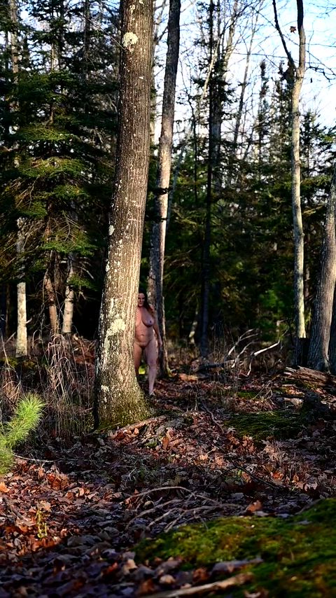 cum for a naked hike with me