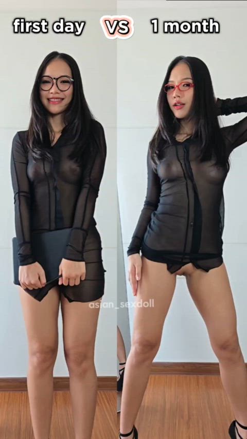 First day at the job vs 1 month in