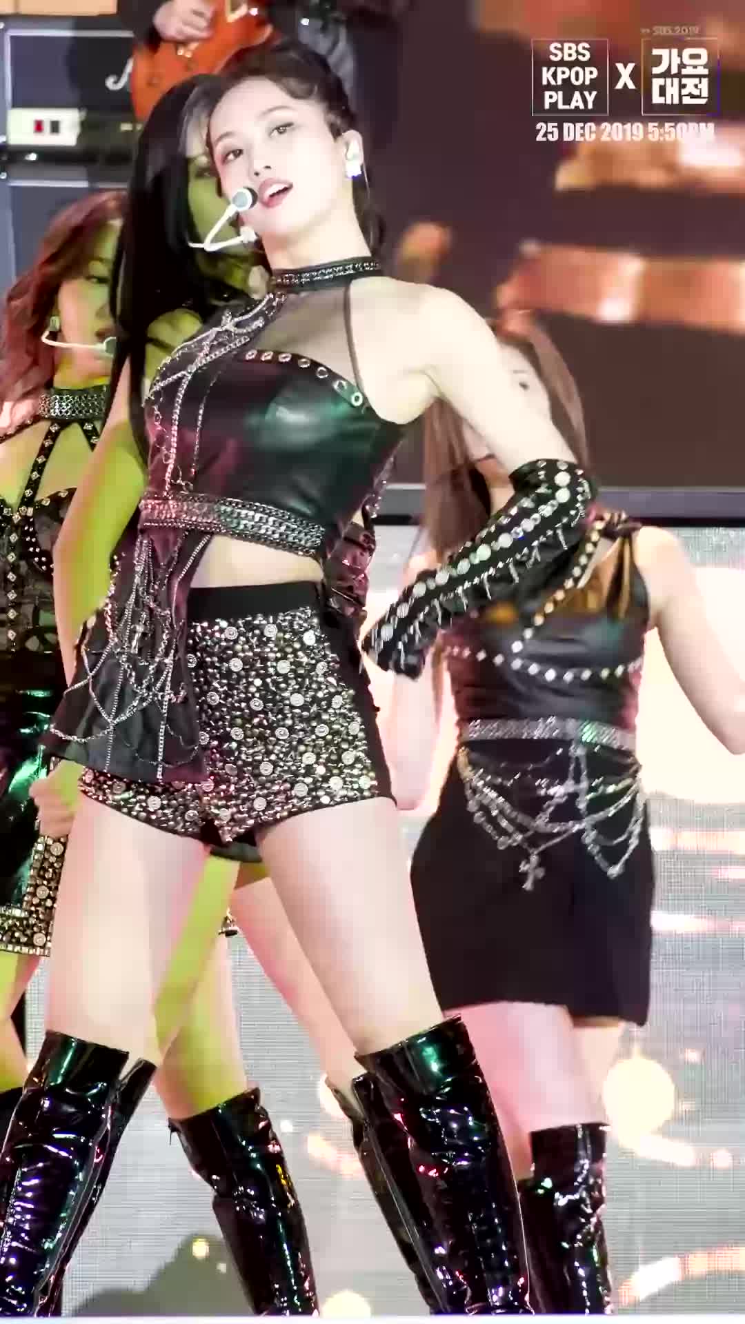 Twice Sana in tight leather -- HD Version!