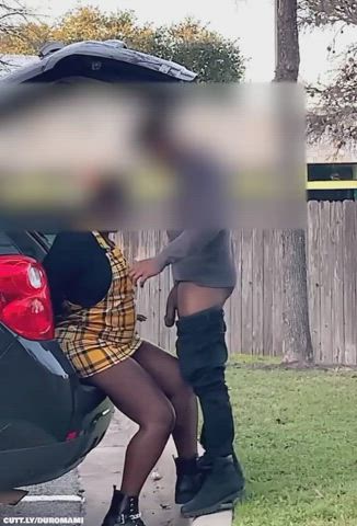 Amateur BBC Big Dick Deepthroat Ebony Hardcore Public Sex Standing Doggy Porn GIF by duromami
