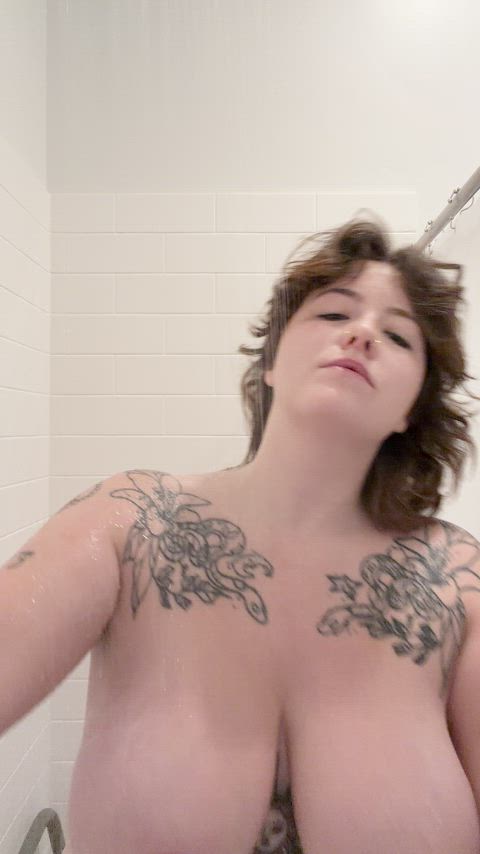 The only way to touch my boobs is if you join me in here. Care to join?