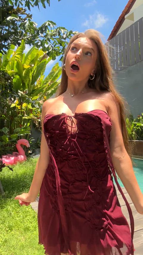 Amateur Big Tits Boobs Bouncing Tits Natural Tits OnlyFans Outdoor Tease Teen Titty Drop Porn GIF by sandra_hot