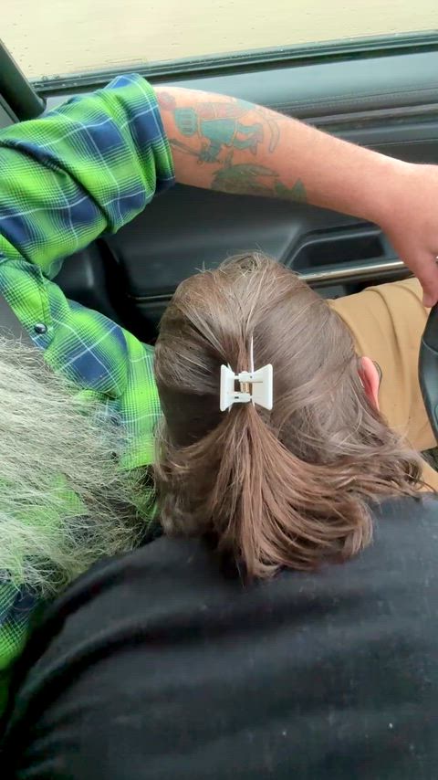 Staying occupied on a road trip.