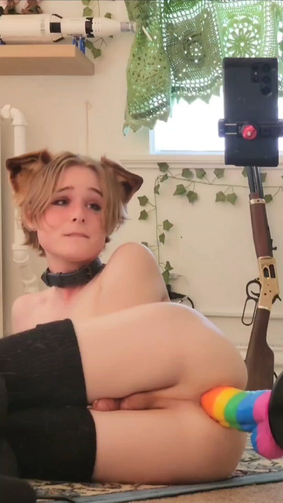 roommate found my vids and gave me this collar 😳 I think it means we're dating?