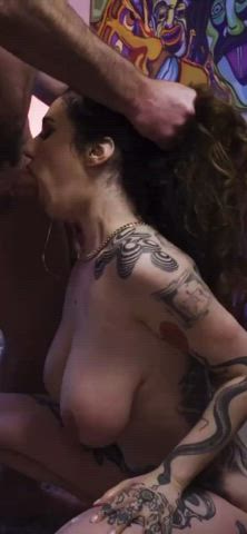 Arabelle Raphael Big Tits Face Fuck Natural Tits Tattoo Porn GIF by mollatare